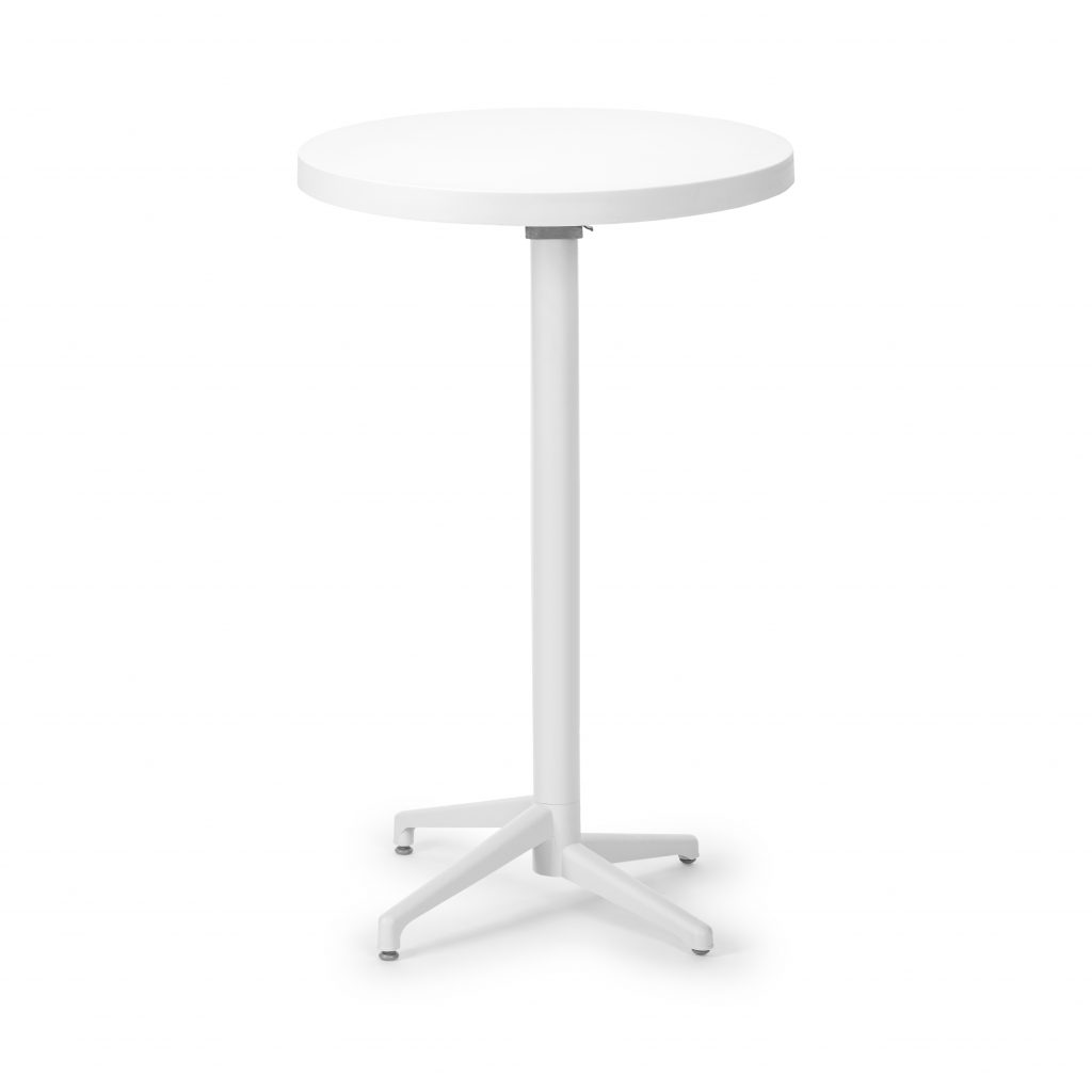 Барный стол MOON-S Ø70 см со складным верхом Белый айвори 101030343